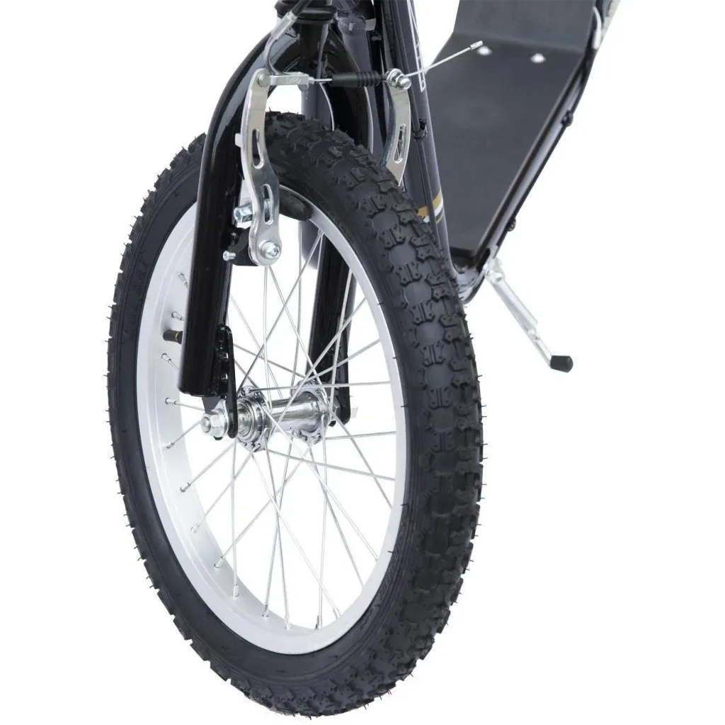 Kinder Tretroller Scooter 16/12 Zoll schwarz