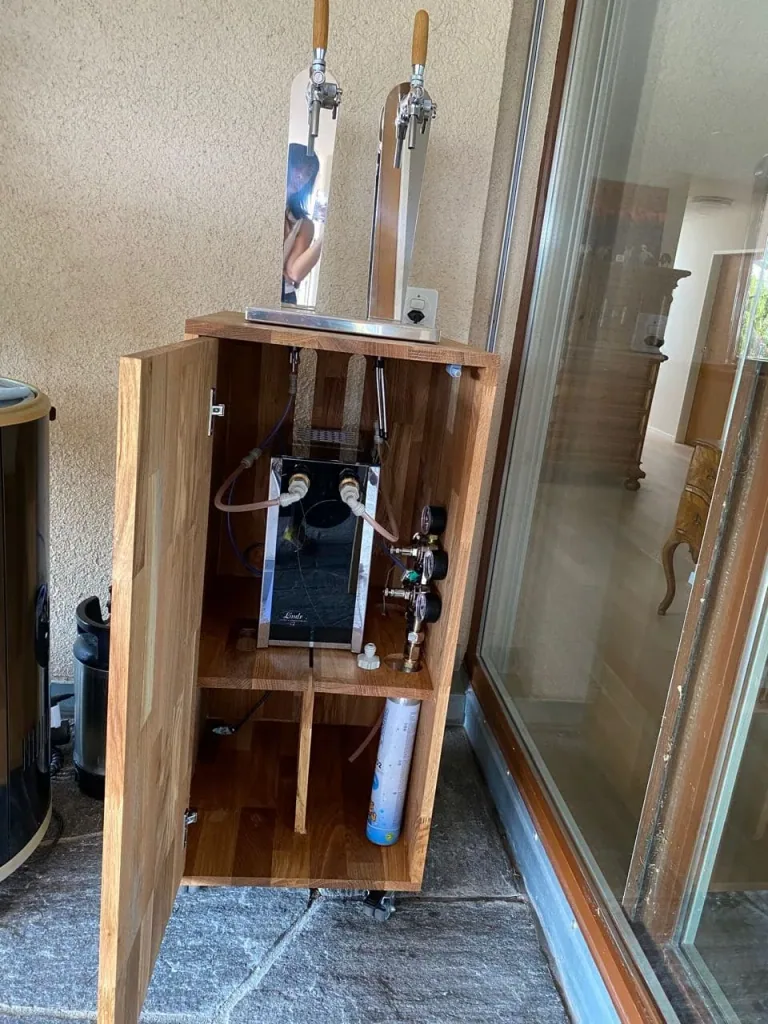 Schanksäule, Bierzapfsäule - Modell Naked Eichen, 1-leitig