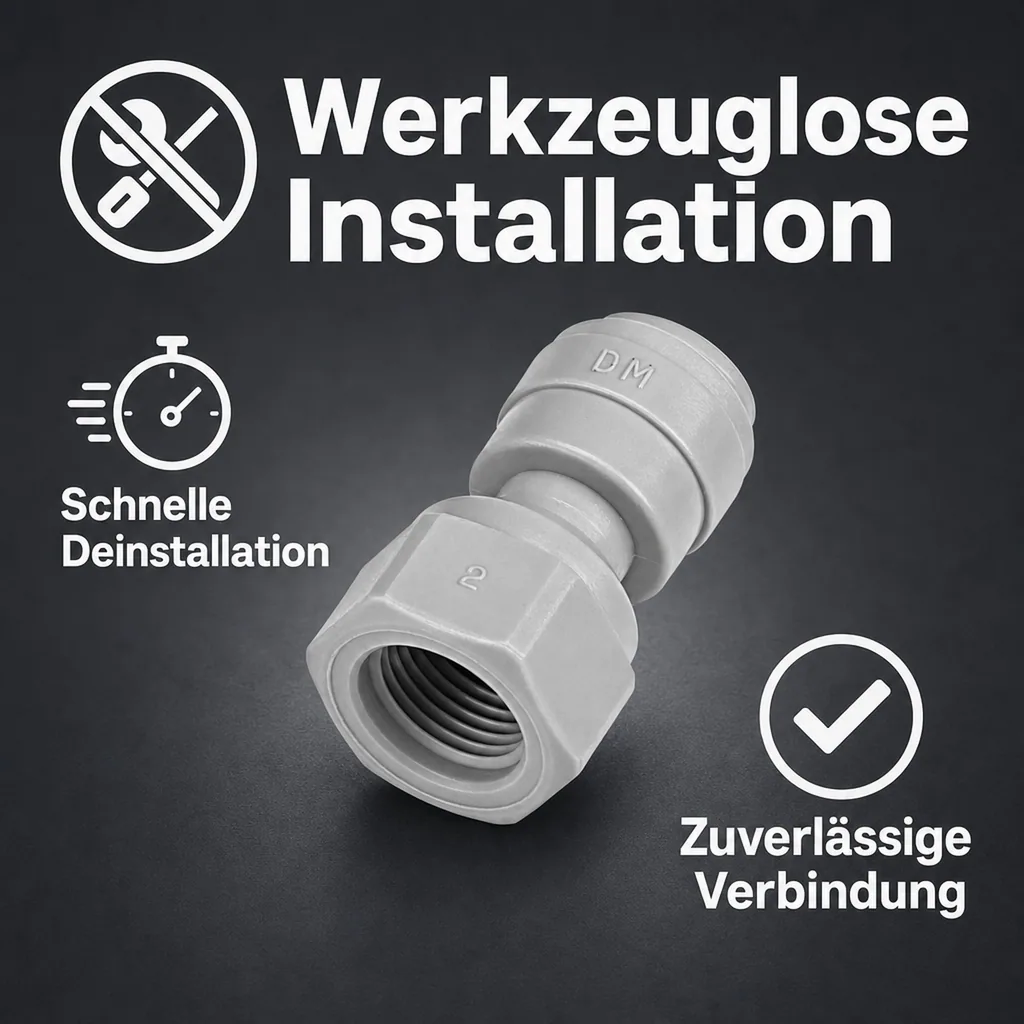 Steckanschluss, Steckverbinder mit UNF-Innengewinde 5/16" Schlauch x 7/16" - Für Bierzapfanlagen & CC-Kupplungen
