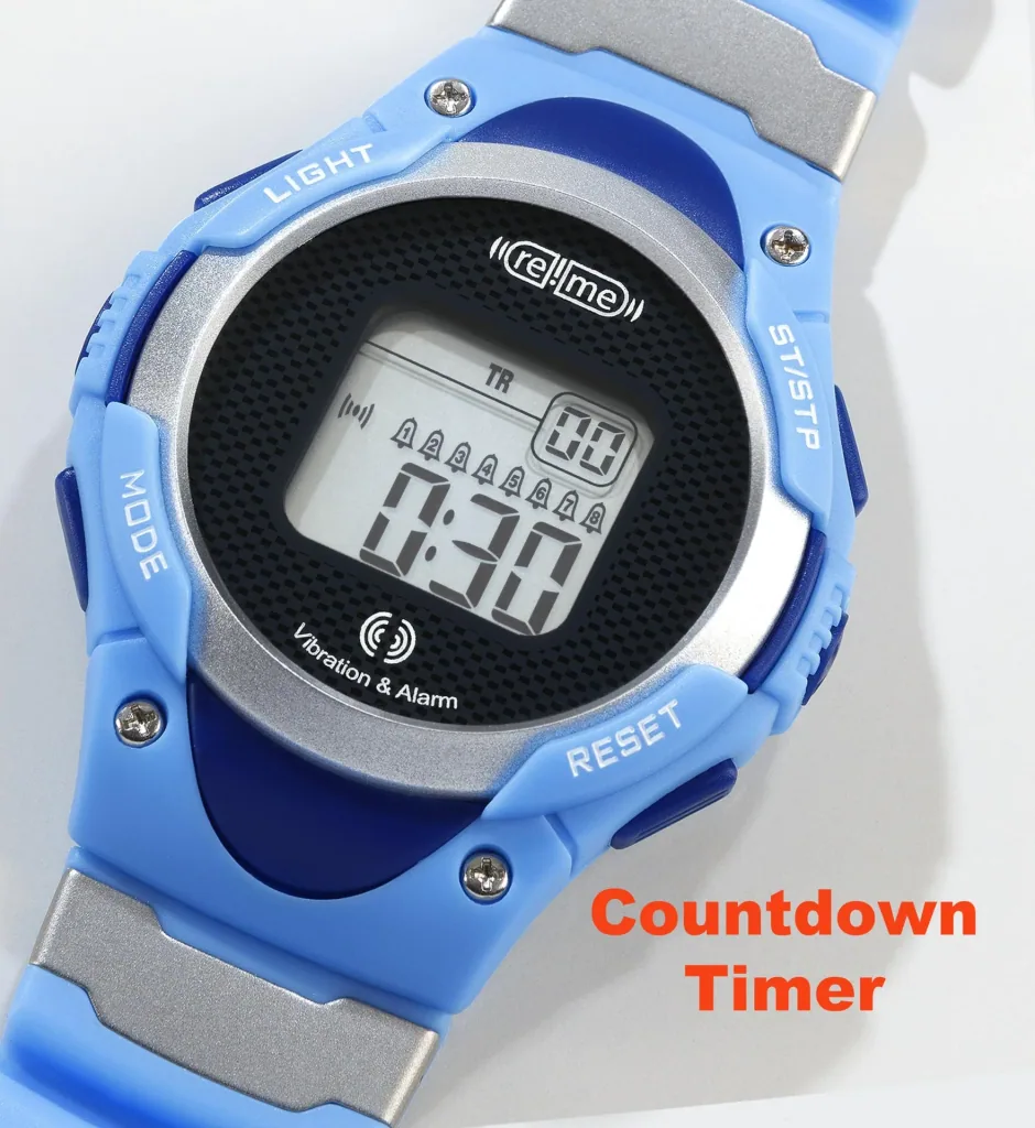Armbanduhr, mit 8-fach Alarm, Stoppuhr und Count-Down-Funktion (Kurzzeitwecker)