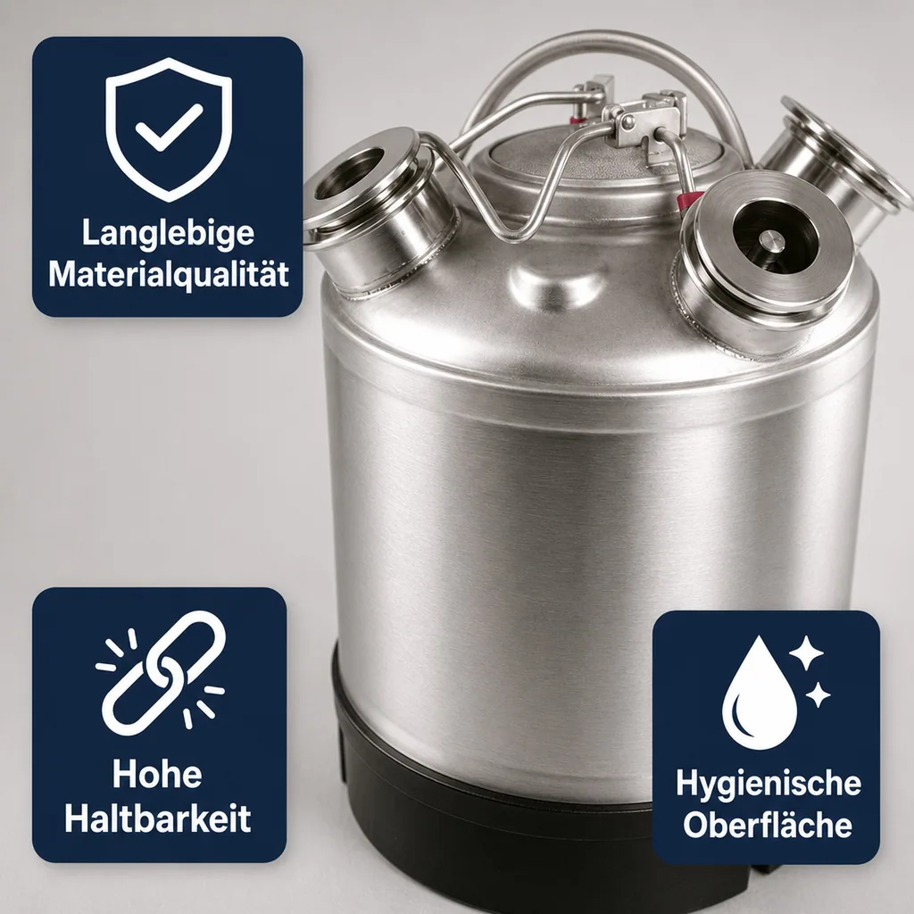 Reinigungsbehälter für 1 Fitting, Edelstahl, Fittinge austauschbar, ohne Fittinge