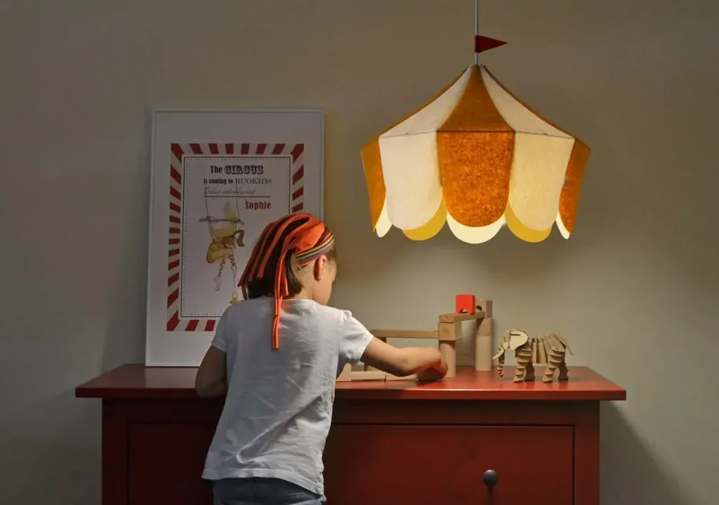 Buokids Pendellampe Zirkus gelb