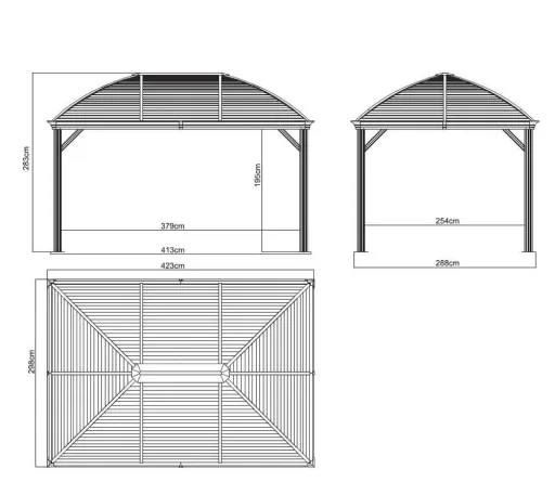 Sojag Aluminium Pavillon Moreno, anthrazit