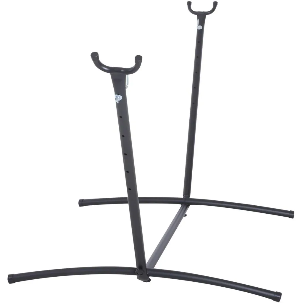 Hängemattengestell für Hängematte Hängemattenständer mit Hacken Garten Strand Metall 280x120x110cm bis 150kg