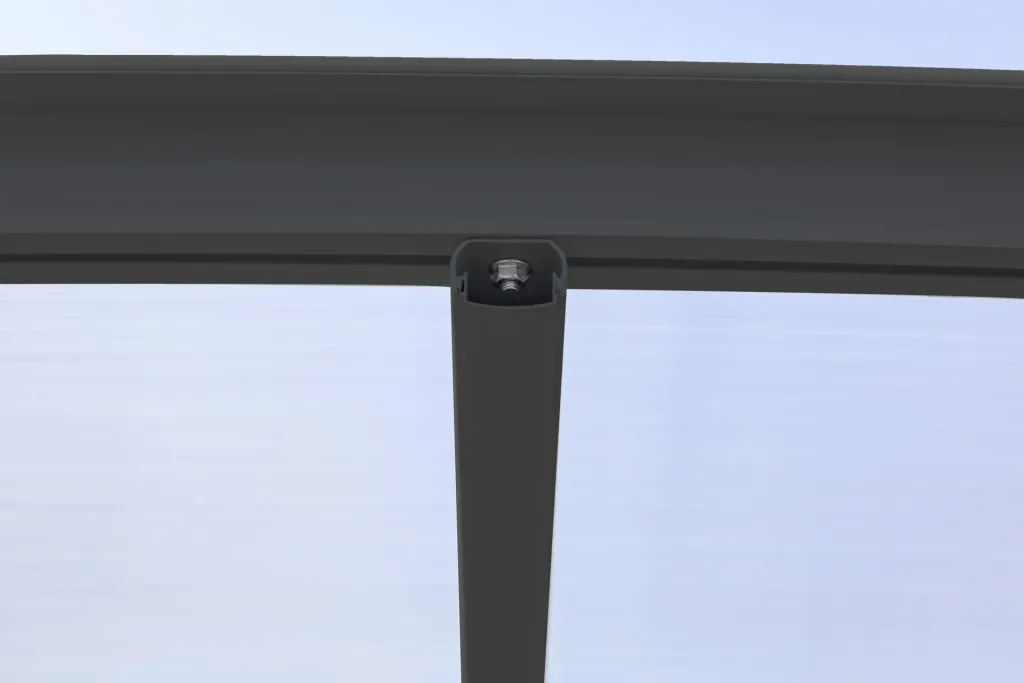 Westmann Aluminium Rundbogen Carport und Überdachung anthrazit, 576x300x220 cm