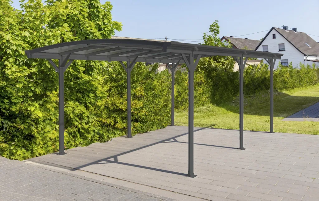 Westmann Aluminium Rundbogen Carport und Überdachung anthrazit, 576x300x220 cm