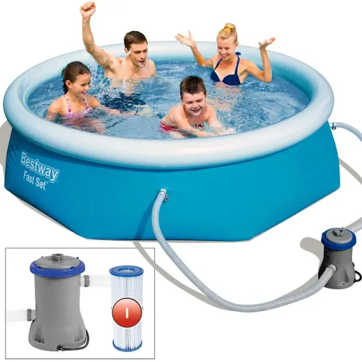 Schwimmbecken mit Pumpe und Filter - Ø244cm - 1249 L/h Pumpenleistung