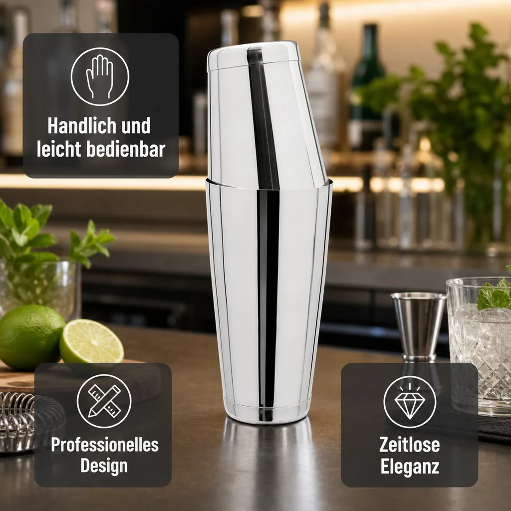 TIN in TIN Shaker, Edelstahl 28oz/18oz