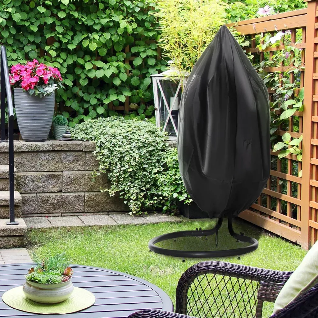 Hängesessel Abdeckung Wasserdicht 210D Oxford Outdoor Schutzhülle für Hängekorb Schwingsessel Hängestuhl Schutzhülle Ø11