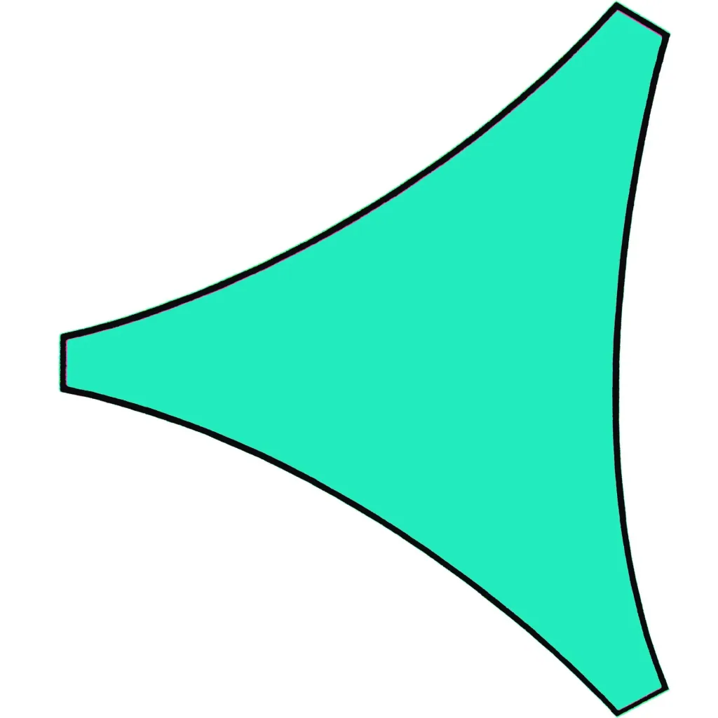 sonnensegel - dreieckig - 5 x 5 x 5 m - himmelblau