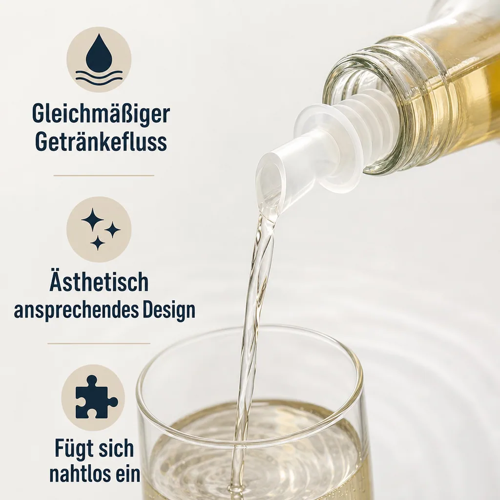 Ausgiesser - BILLY, Kunststoff, für 0,5 - 1,5 L Flaschen, mit 5 Lamellen, transparent
