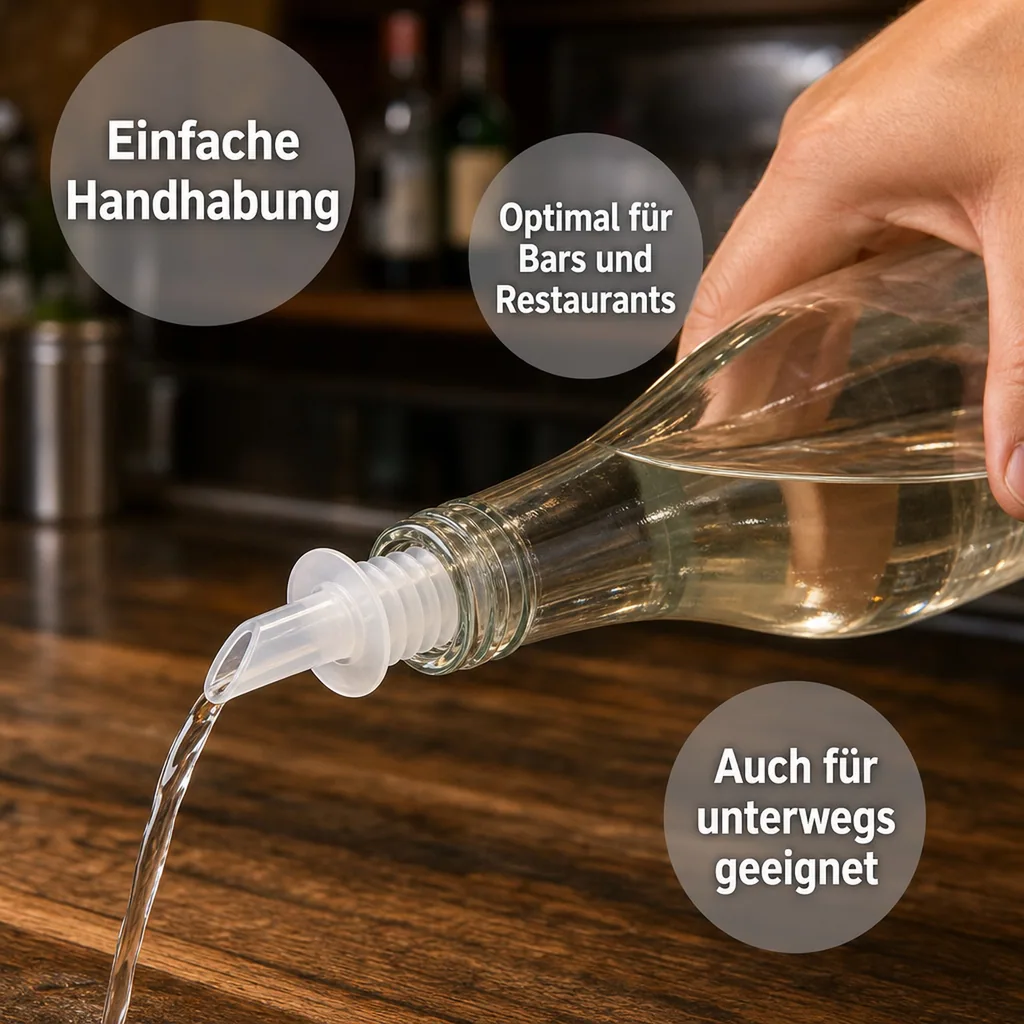 Ausgiesser - BILLY, Kunststoff, für 0,5 - 1,5 L Flaschen, mit 5 Lamellen, transparent