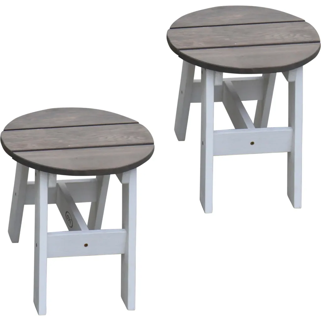3-teiliges Picknick-Set Rund Grau/weiß