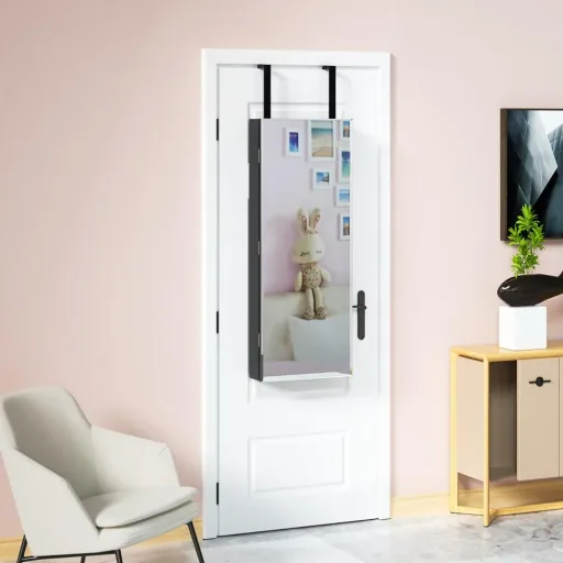 Schmuckschrank schwarz 31,5x9x110cm hängend