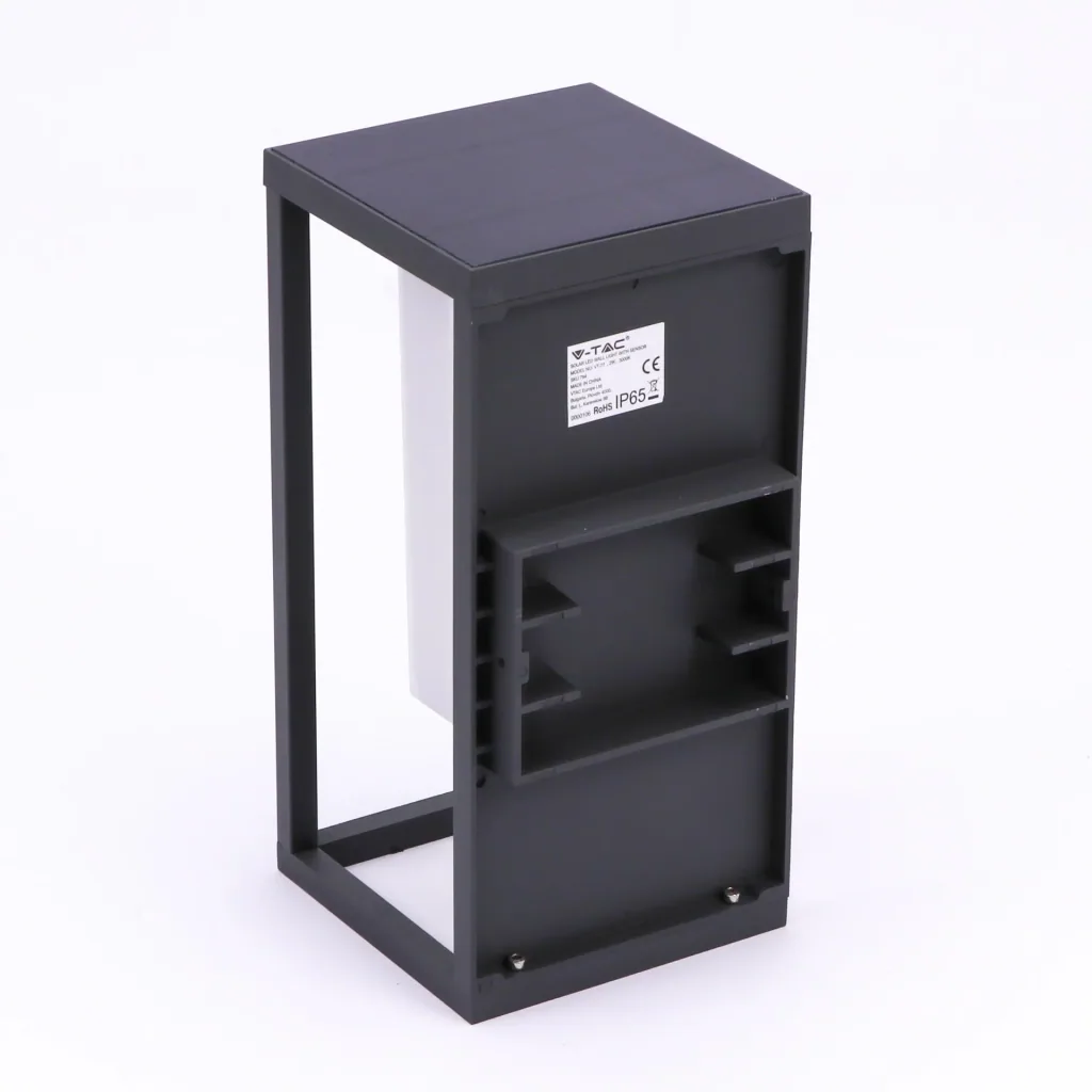VT-77 Led-Solar-Wandleuchte - Anthrazit - 3000K