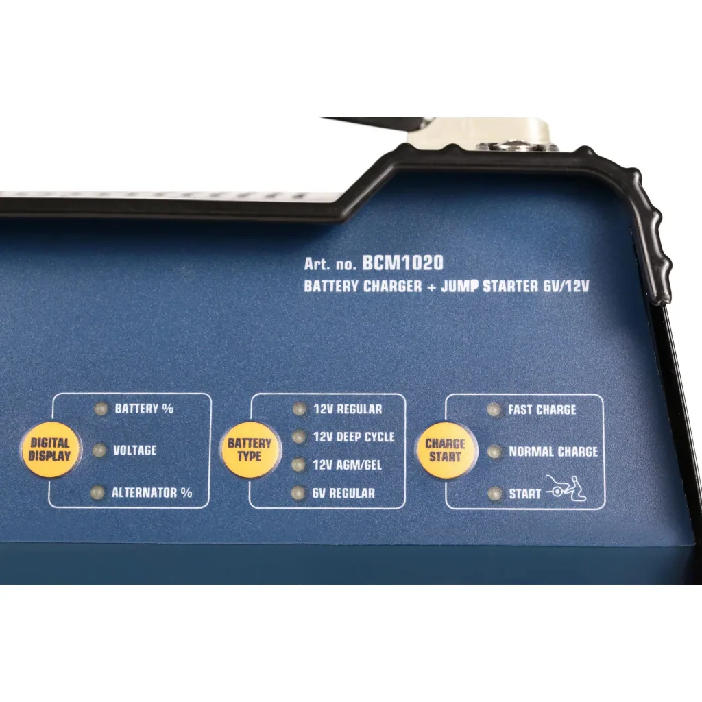 BCM1020 Batterieladegerät 6/12V - Startfunktion - Impulserhaltungsladung - Überlade-Kurzschluss- und Verpolungsschutz -