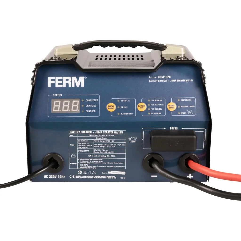 BCM1020 Batterieladegerät 6/12V - Startfunktion - Impulserhaltungsladung - Überlade-Kurzschluss- und Verpolungsschutz -