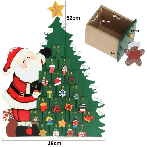 Advend Kalender Weihnachtsmann mit selbstbefüllenden Boxen