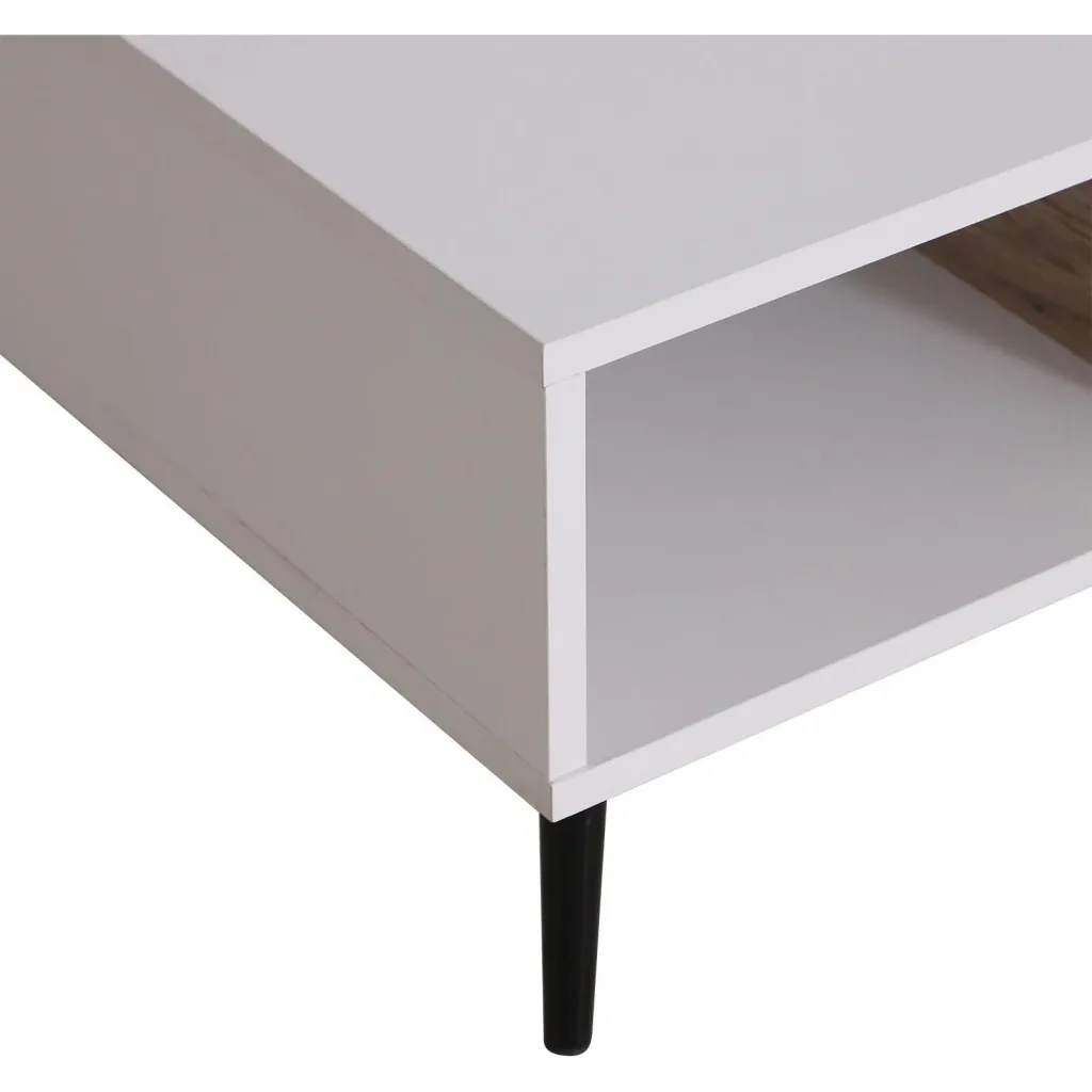Couchtisch Beistelltisch Sofatisch Fernsehtisch Kaffeetisch 1 x Schublade 3 x Ablage Holz 110 x 60 x 30 cm