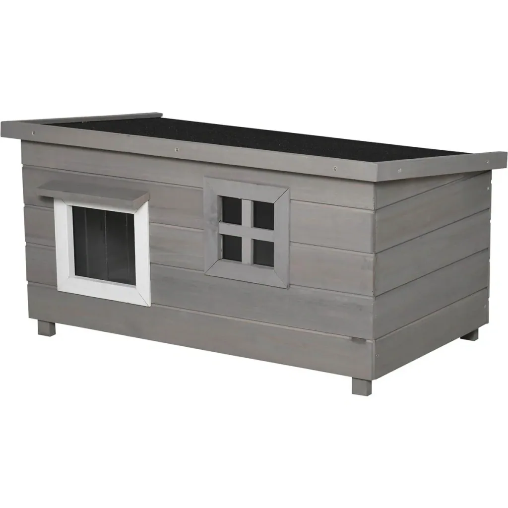 Katzenhaus - Indoor/Outdoor - Grau/Schwarz - 87 x 52 x 48 cm