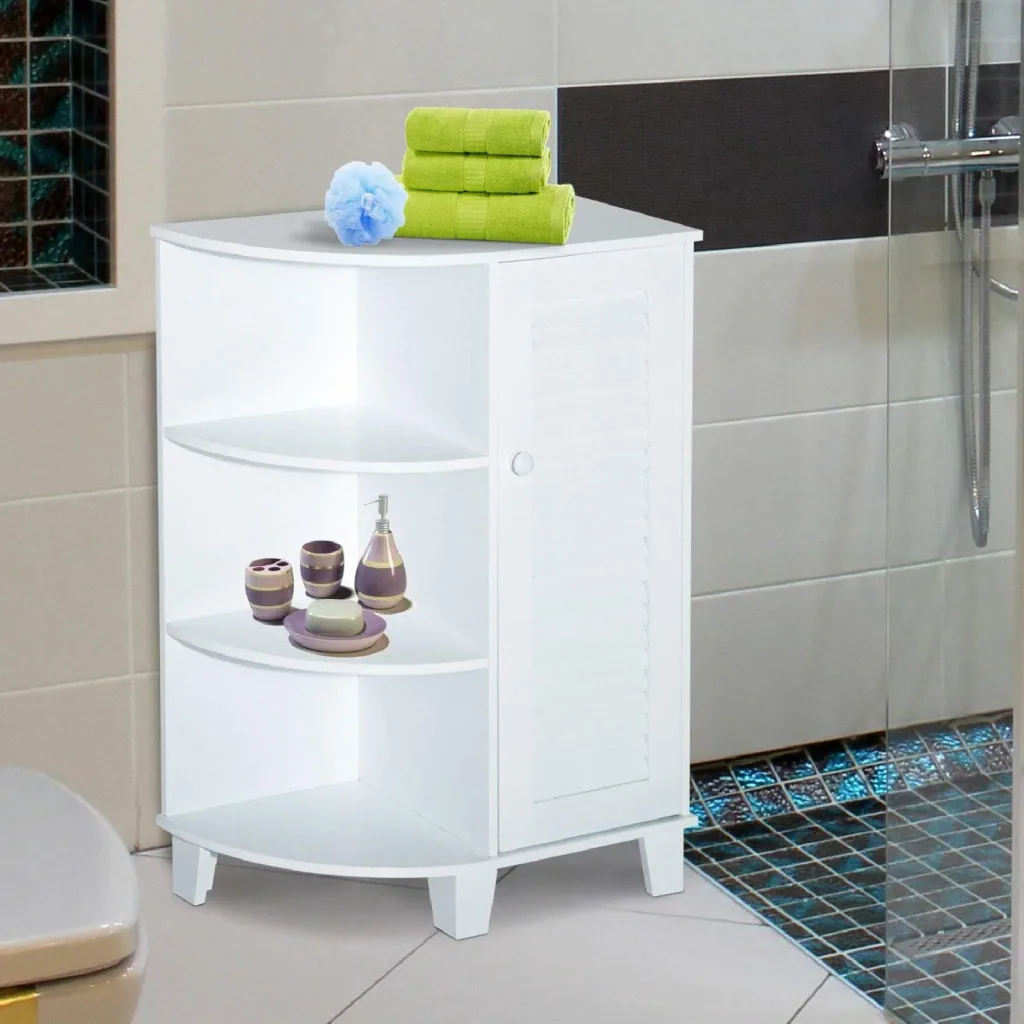 Eckschrank Badschrank Standschrank Weiß