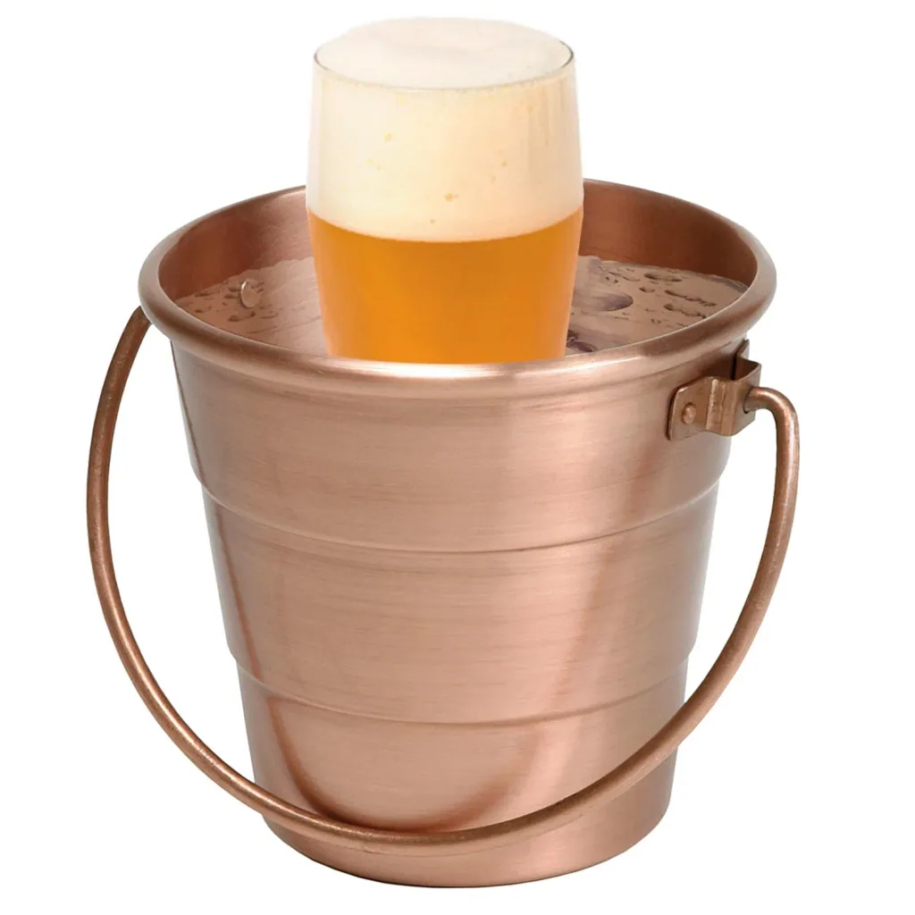 Bierwärmer, Kupfereimer - Hält die Temperatur von Bier und anderen Getränken aufrecht