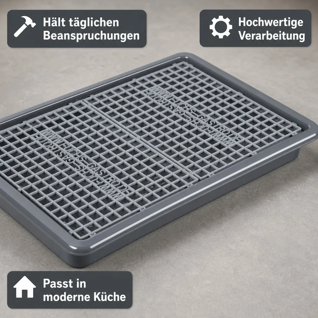 Auffangwanne mit 2 Abtropfmatten