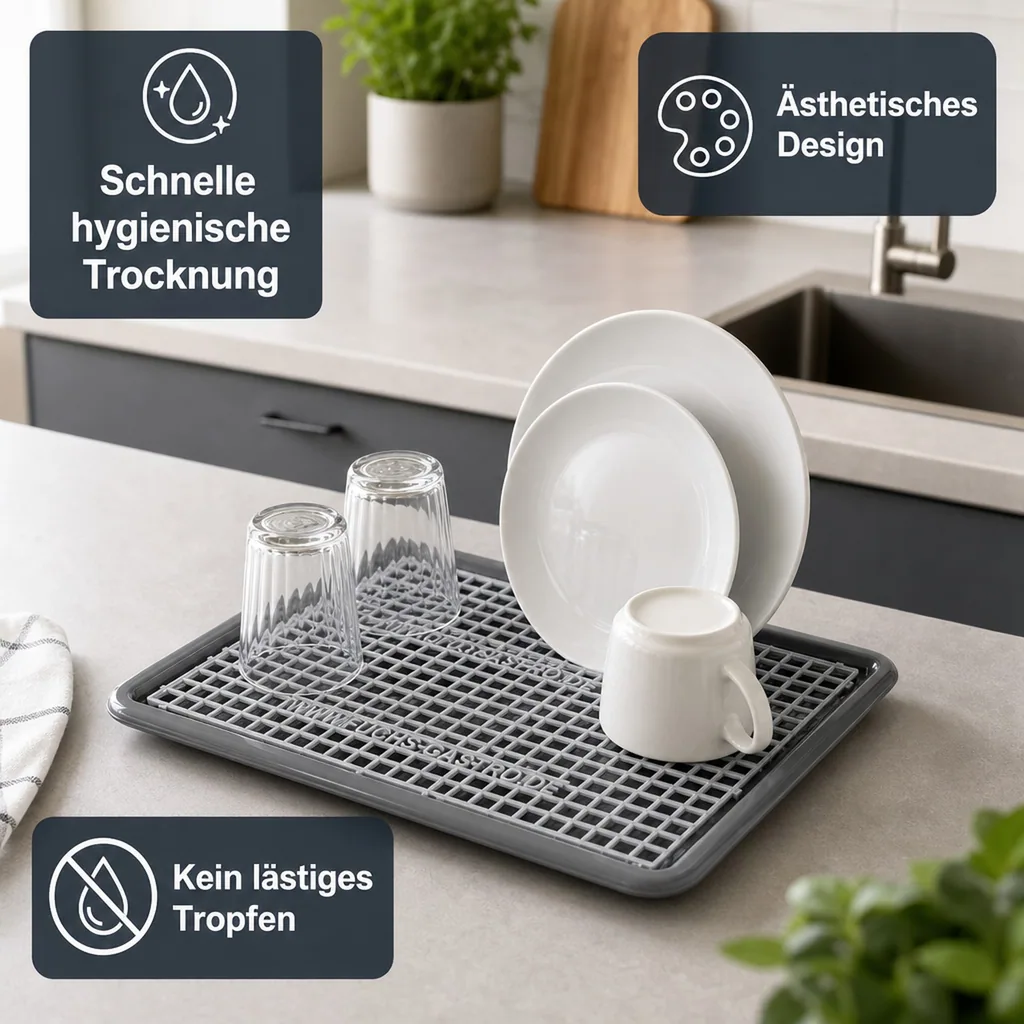 Auffangwanne mit 2 Abtropfmatten