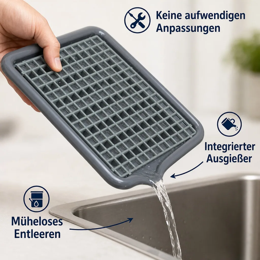 Auffangwanne mit 1 Abtropfmatte