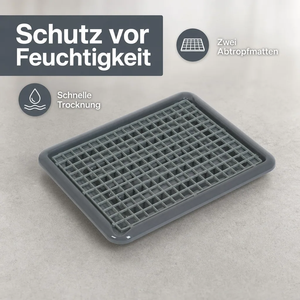 Auffangwanne mit 1 Abtropfmatte