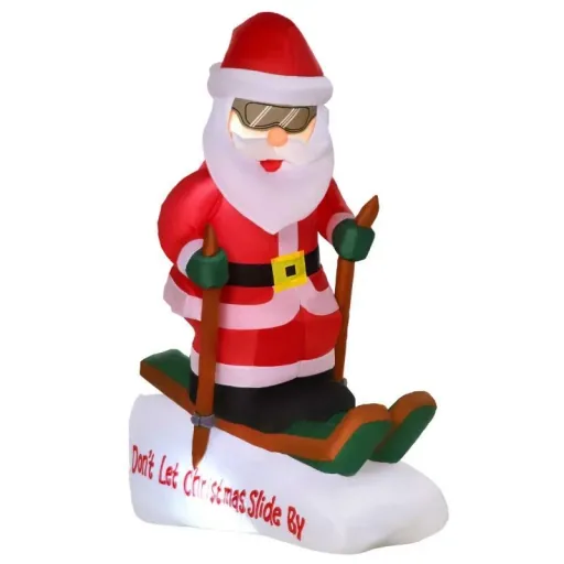 Aufblasbarer Weihnachtsmann auf Schlitten 1,2 m Weihnachtsdekoration