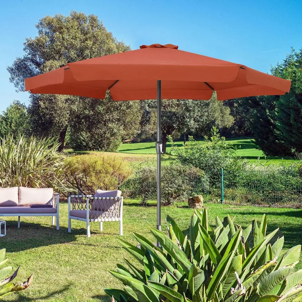 Aluminium XXL Sonnenschirm - terracotta - Ø330cm - UV-Schutz 50+