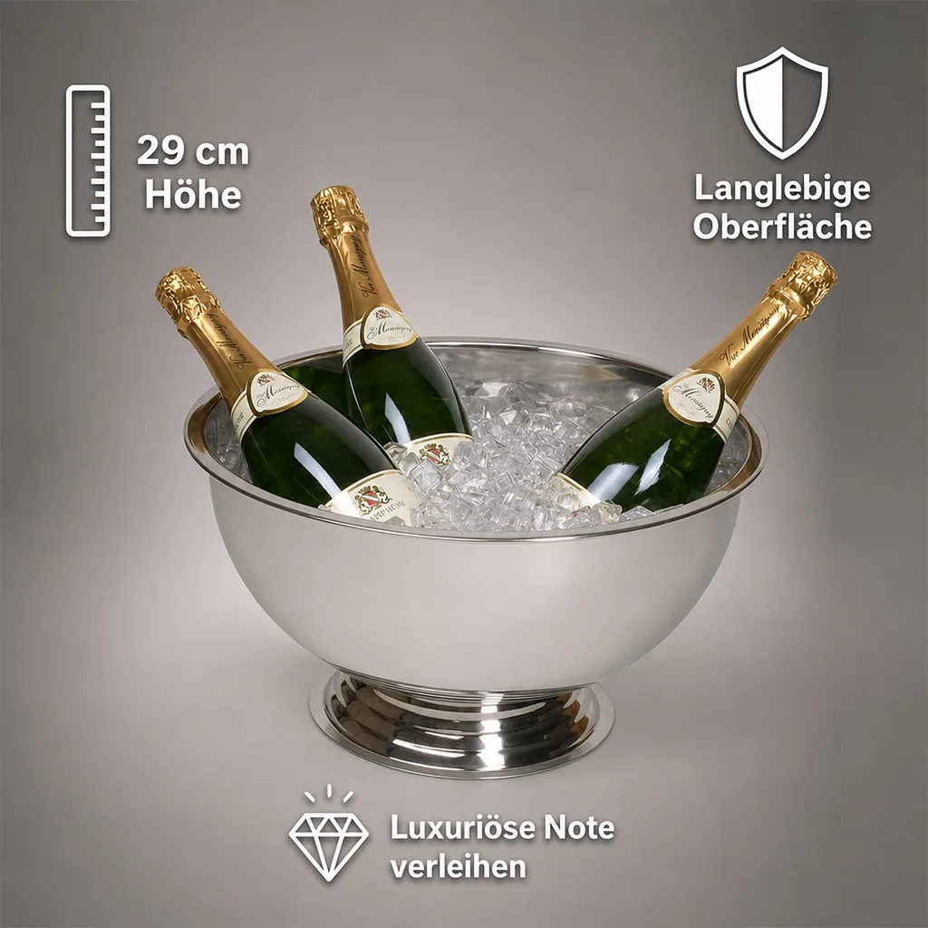 Sekt & Champagner - Sektkühler - Champagnerbowl - Edelstahl