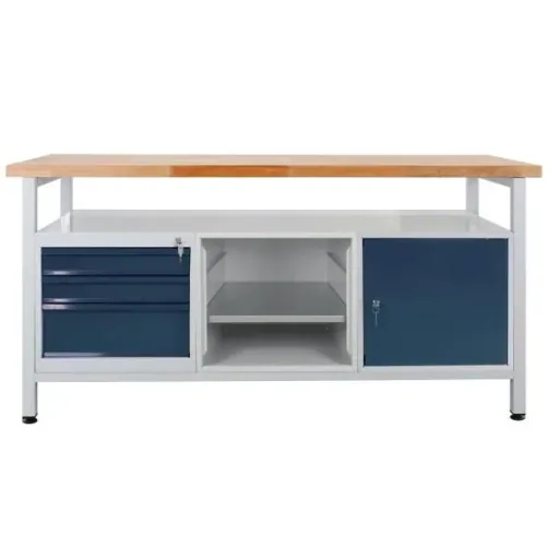 Werkbank / Werktisch 3 Schubladen, 1 Fachboden, 1 Tür, L1700xB600xH840mm