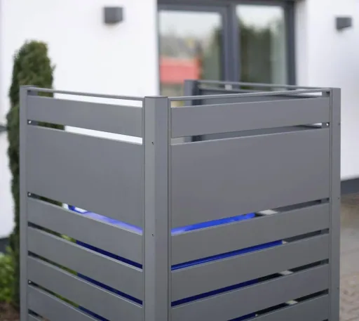 Mülltonnenverkleidung Planum 1er Box, 150 cm, antharzit