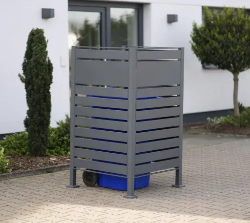 Mülltonnenverkleidung Planum 1er Box, 150 cm, antharzit