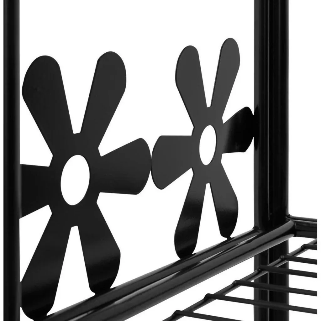 Metallregal - Matt schwarz - 60x30x50cm