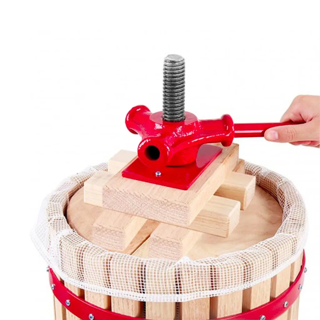 Saftpresse, Obstpresse, Weinpresse, Apfelpresse - Korb aus Holz 12L