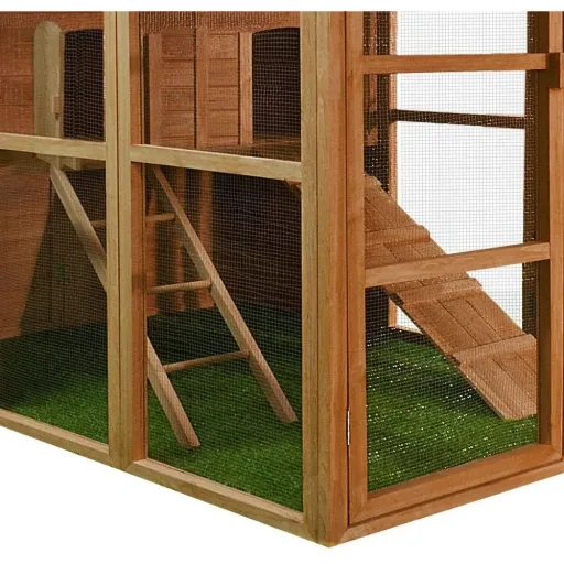 Hühnerstall 148 x 151 x 172 cm, Holz, Braun