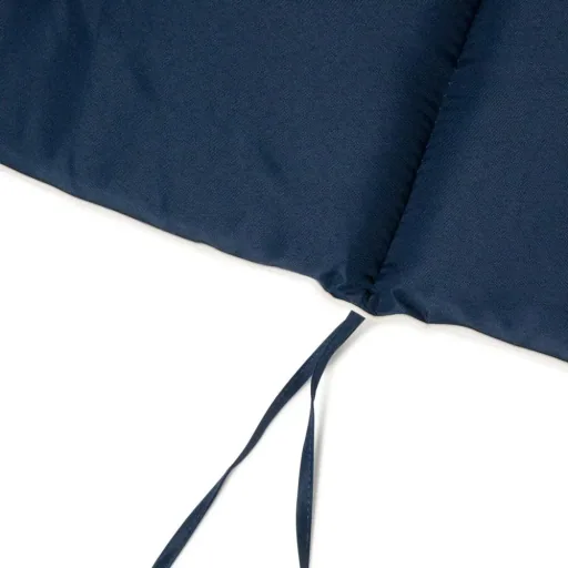 6x Sitzkissen Vanamo Blau mit cremefarbenem Einband - 120 x 45 x 5cm