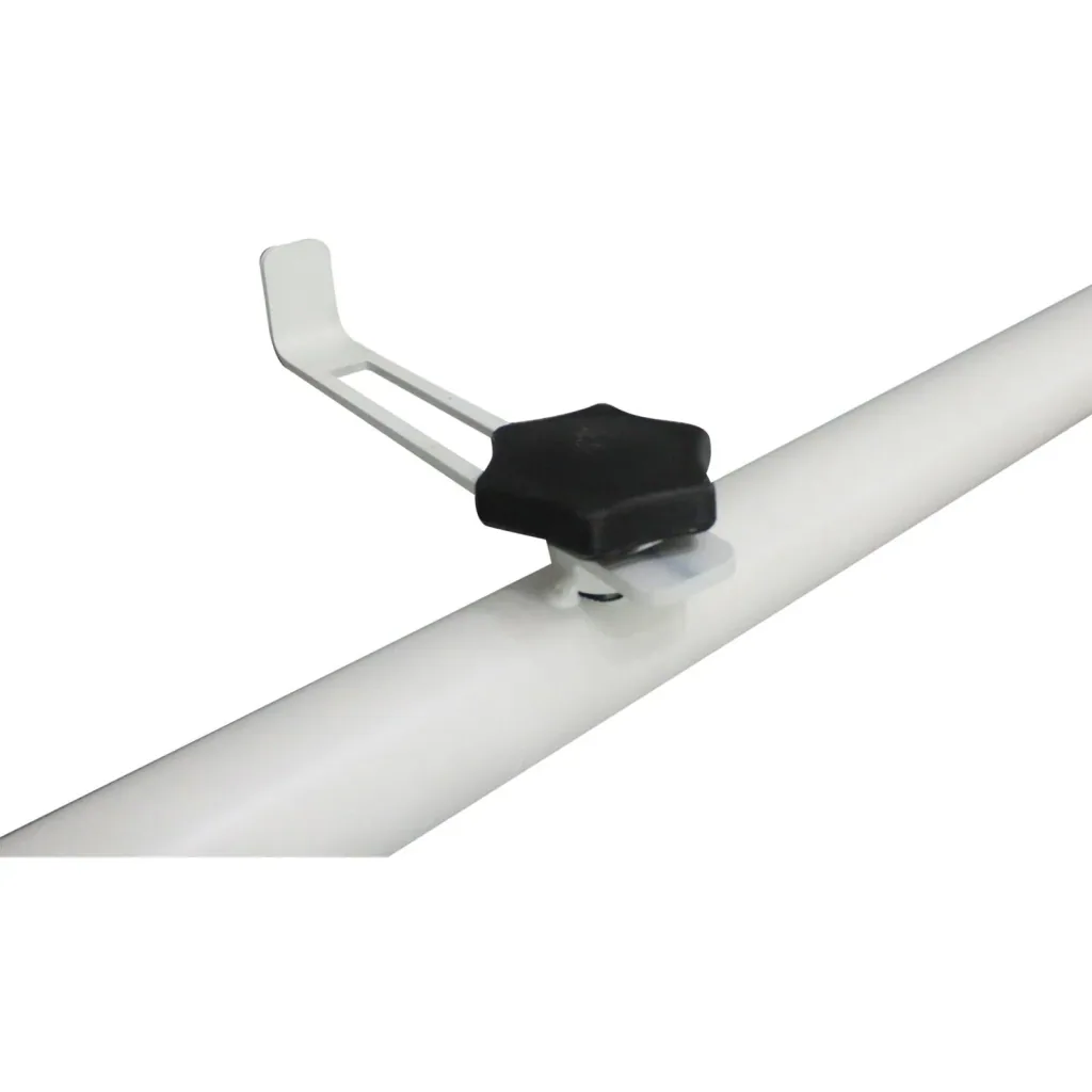 Balkonhängetisch Hängetisch höhenverstellbar halbrund Ø30 cm Terrasse Metall Weiß