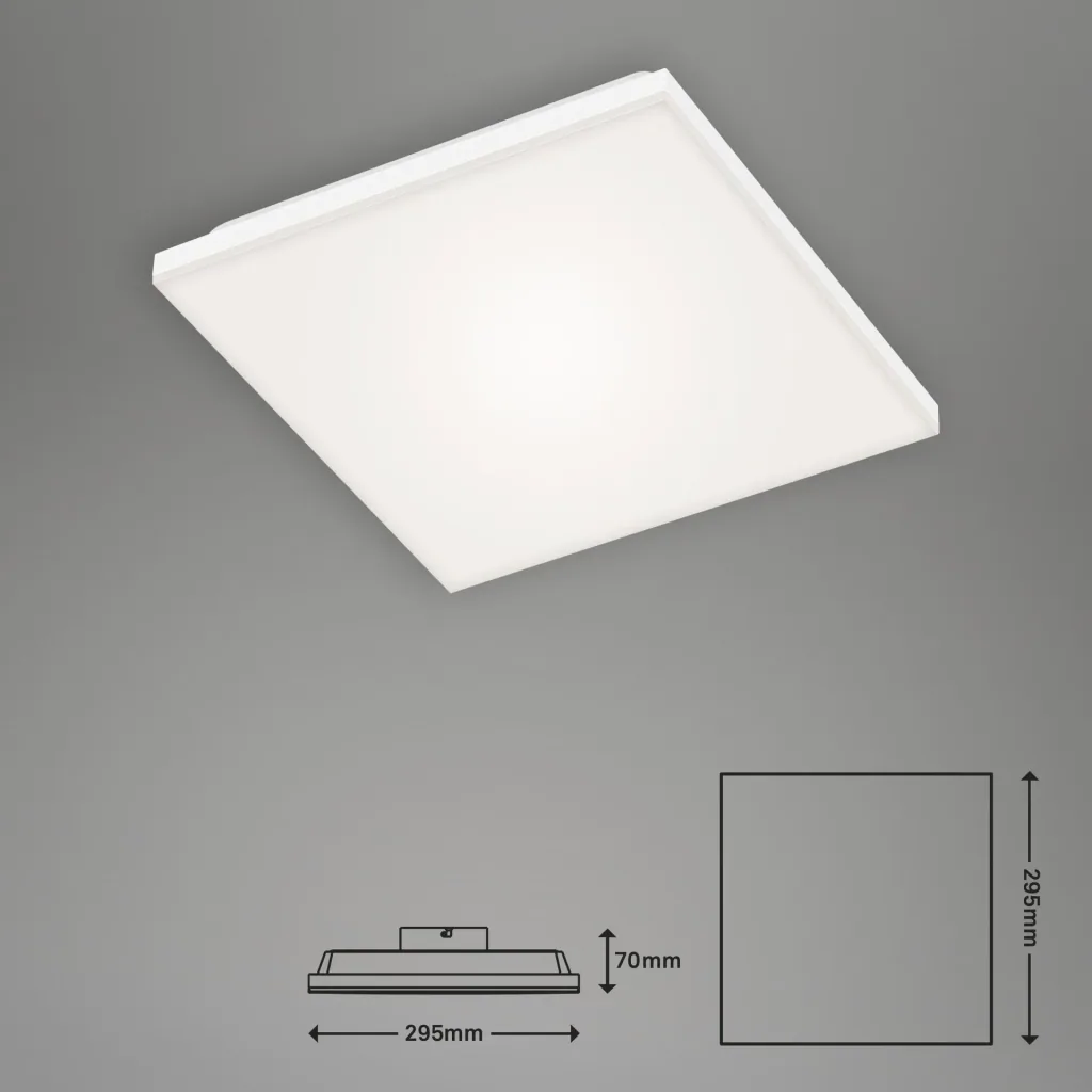 Rahmenloses LED Panel, viereckig, 29,5 cm, 12 Watt, weiß