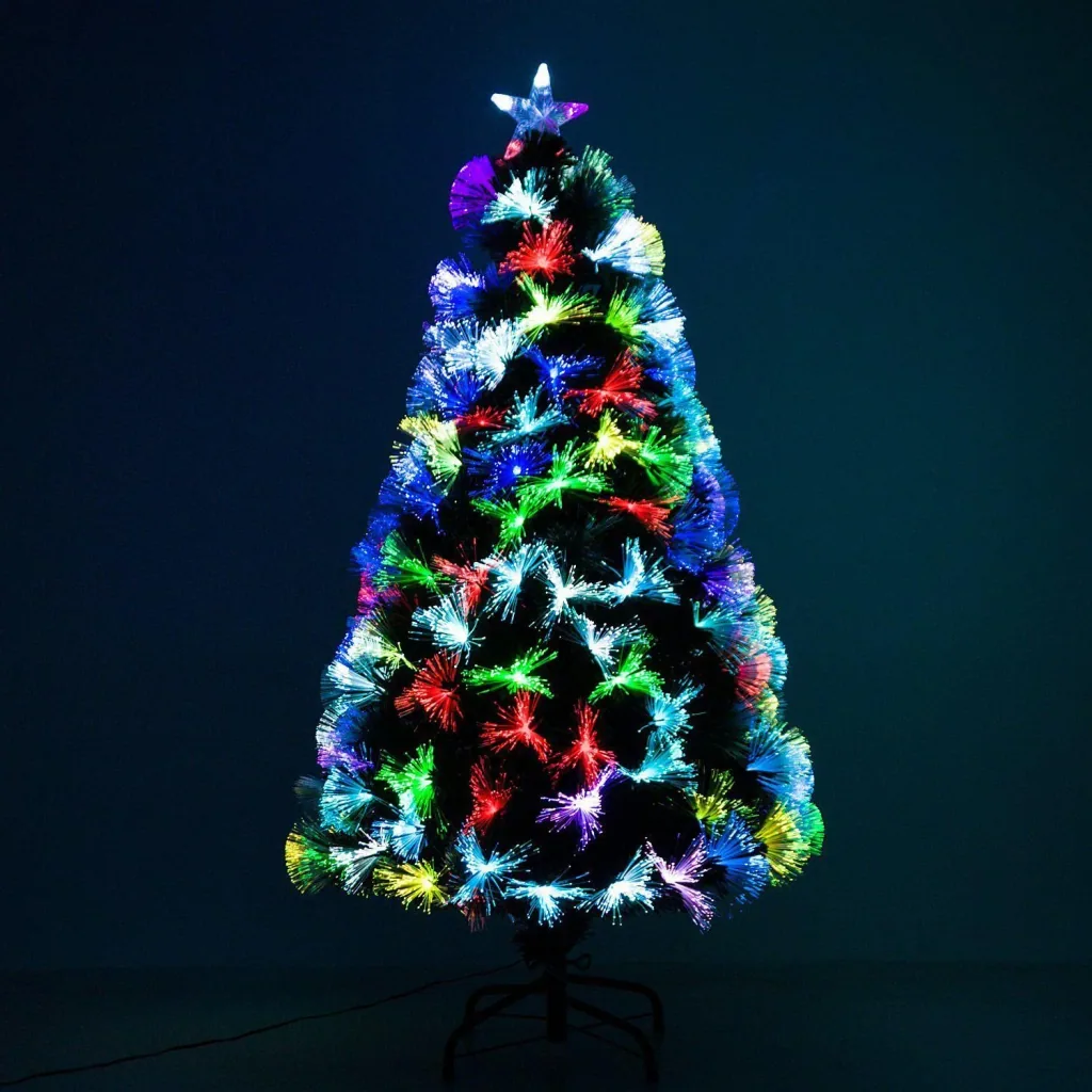 Weihnachtsbaum 120cm mit Ständer Glasfaser 7 Farben grün