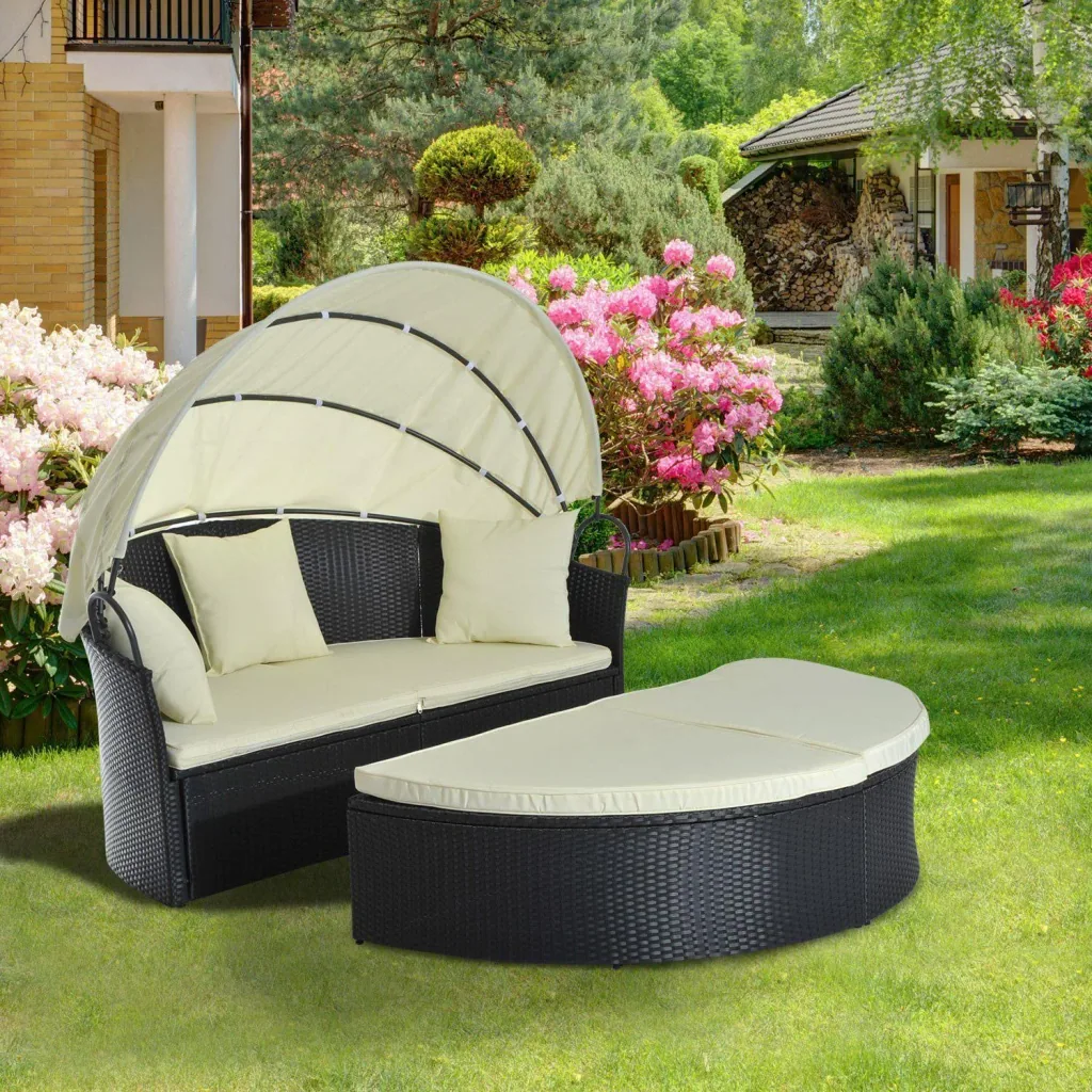 Sonneninsel Lounge Sonnenliege Polyrattan