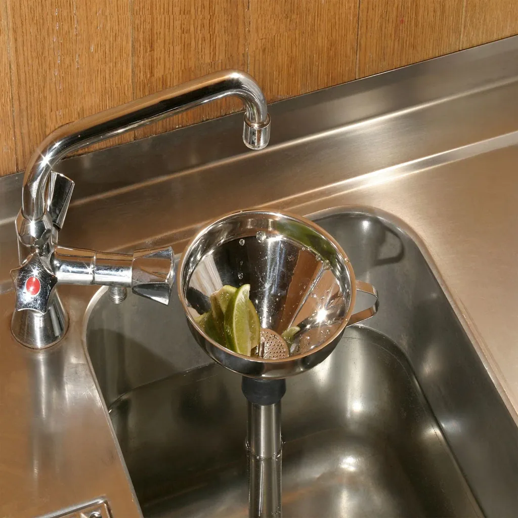 Restetrichter für Spülbecken, Edelstahl