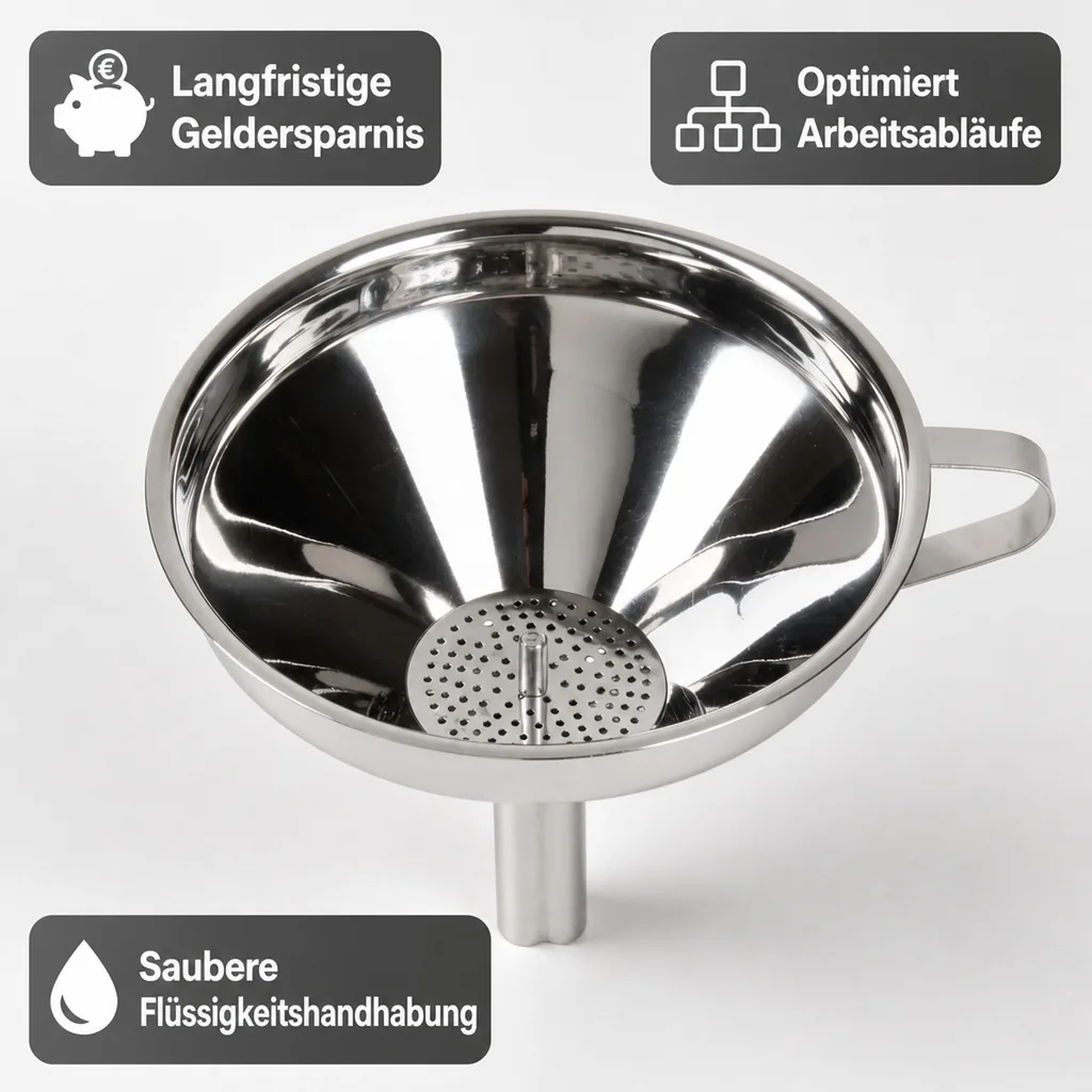 Restetrichter für Spülbecken, Edelstahl