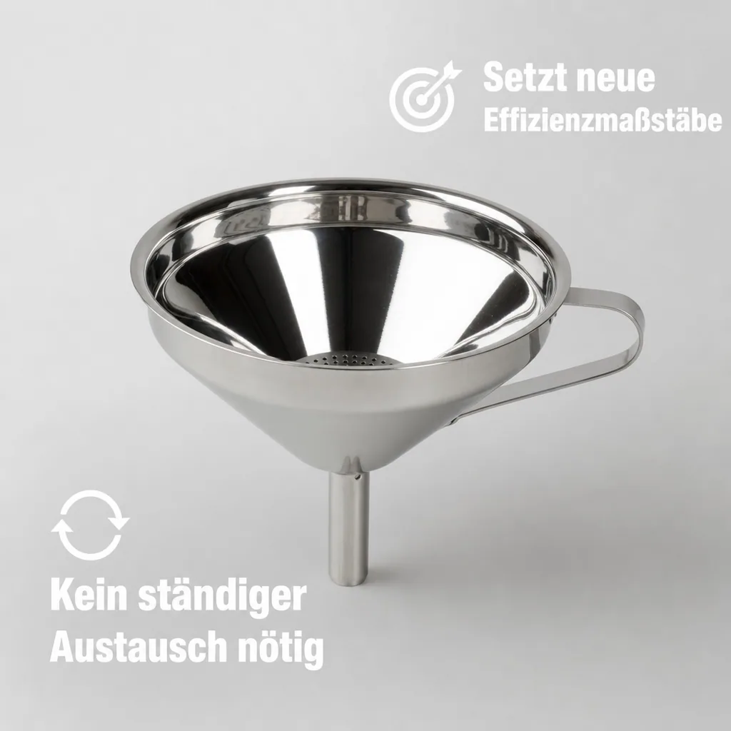 Restetrichter für Spülbecken, Edelstahl