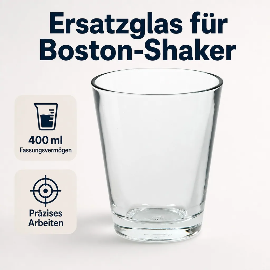 Ersatzglas, Mixingglas für Boston-Shaker, 400 ml