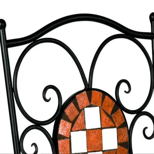 Mosaikstuhl GERNIKA mit Metallgestell und klappbarem 2er-Set