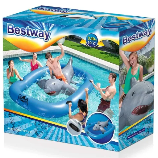 Schwimmband Hai graublau 297x188x71cm